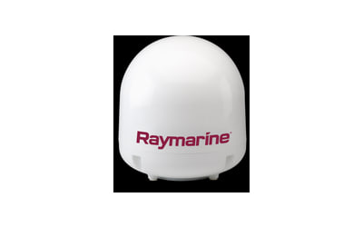 A Raymarine stabilised satellite TV dome